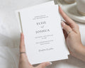 Minimalist Wedding Invitations, Simple Black and White Wedding Invite, Elegant Typography Invitation Suite, Personalised Wedding Stationery