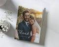Personalised Wedding Thank You Cards, Photo Wedding Thank You Card, Folded Wedding Thank You Cards, Simple Thank You Card, Flat Card