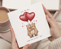 Anniversary Card for Partner, Cute Bear Card, Romantic Card for Husband, Wife, Boyfriend, Girlfriend, Valentines Day Card, Love Card