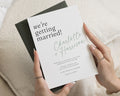 Sage Green Minimalist Wedding Invitations, Simple Typography Wedding Invite, Personalised Modern Invitation Suite, Forest Green Envelope