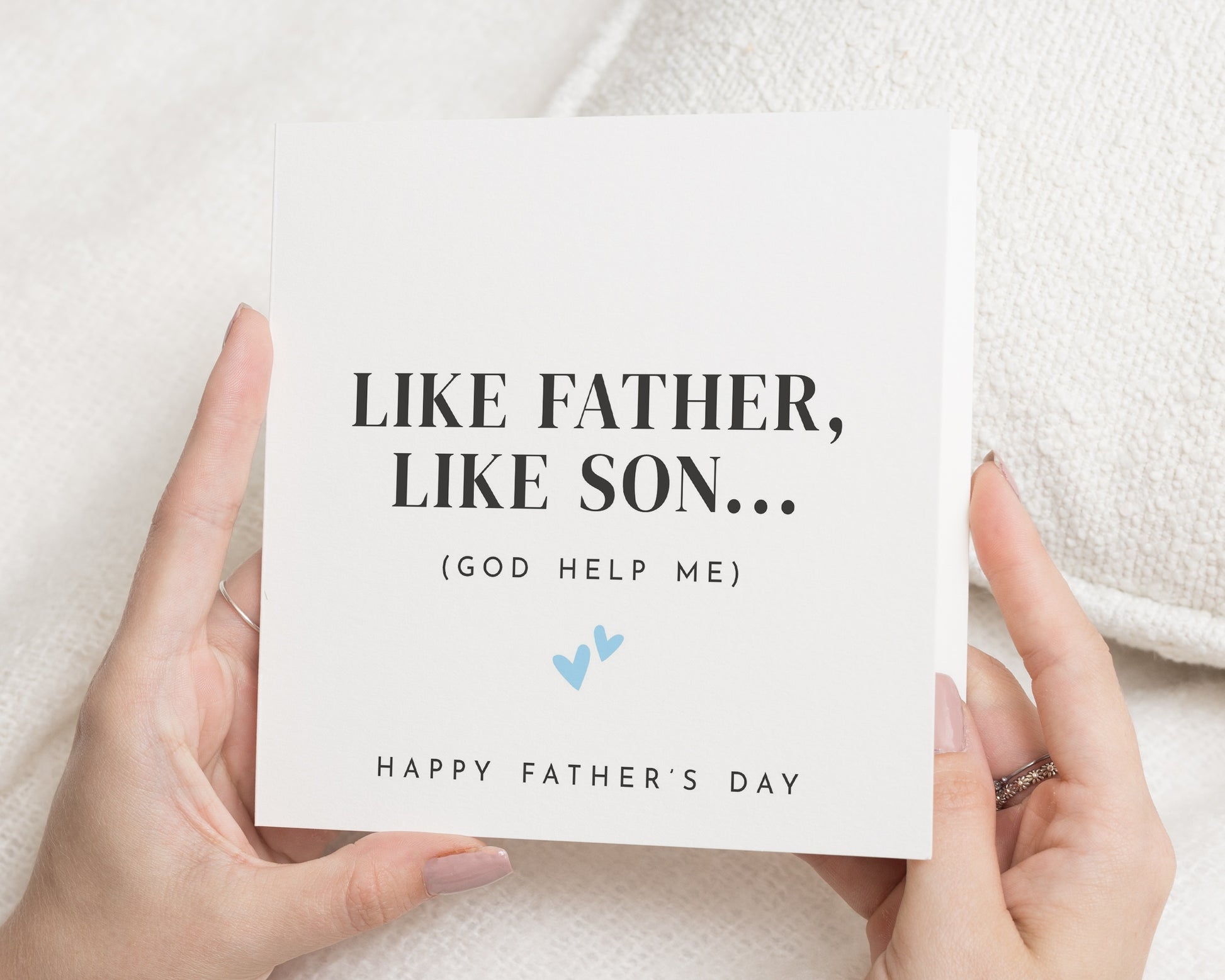 Fathers Day Card, Like Father Like Son Card, Funny Fathers Day Card, Card for Dad, Fathers Day from Son, Simple Fathers Day Card