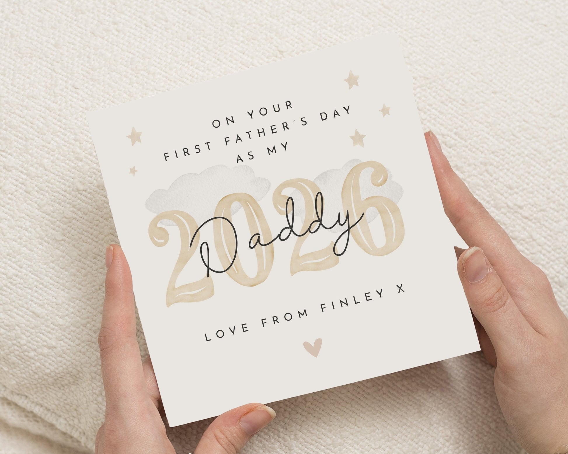 First Fathers Day Card, Personalised Fathers Day Card, Daddy Card, First Fathers Day from Baby, Custom Fathers Day Card for Him, 2026