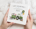 3rd Birthday Card for Boy, Third Birthday Card, Personalised Birthday Card for Son, Tractor Birthday Card, Farm Animal Birthday Card