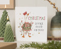 Christmas Card, Funny Christmas Card, Cute Christmas Card, Goose Christmas Card, Xmas Card for Friend, Christmas Card for Her