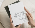 Minimalist Wedding Invitations, Black and White Wedding Invite, Elegant Typography Invitation Suite, Modern Personalised Wedding Invite