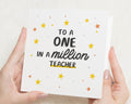 Teacher Thank You Card, One In A Million Teacher Card, Thank You Card For Teacher, End Of Term Card, Teacher Appreciation Card