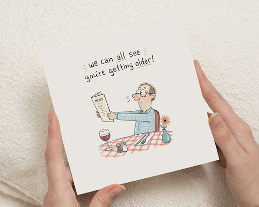 Funny Birthday Card for Him, Birthday Card for Dad, Grandad Birthday Card, Age Joke Birthday Card, Getting Older Birthday Card