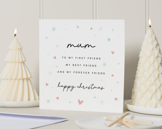 Christmas Card for Mum, Mum Christmas Card, Christmas Card for Her, Best Friend Christmas Card, Cute Christmas Card for Mum