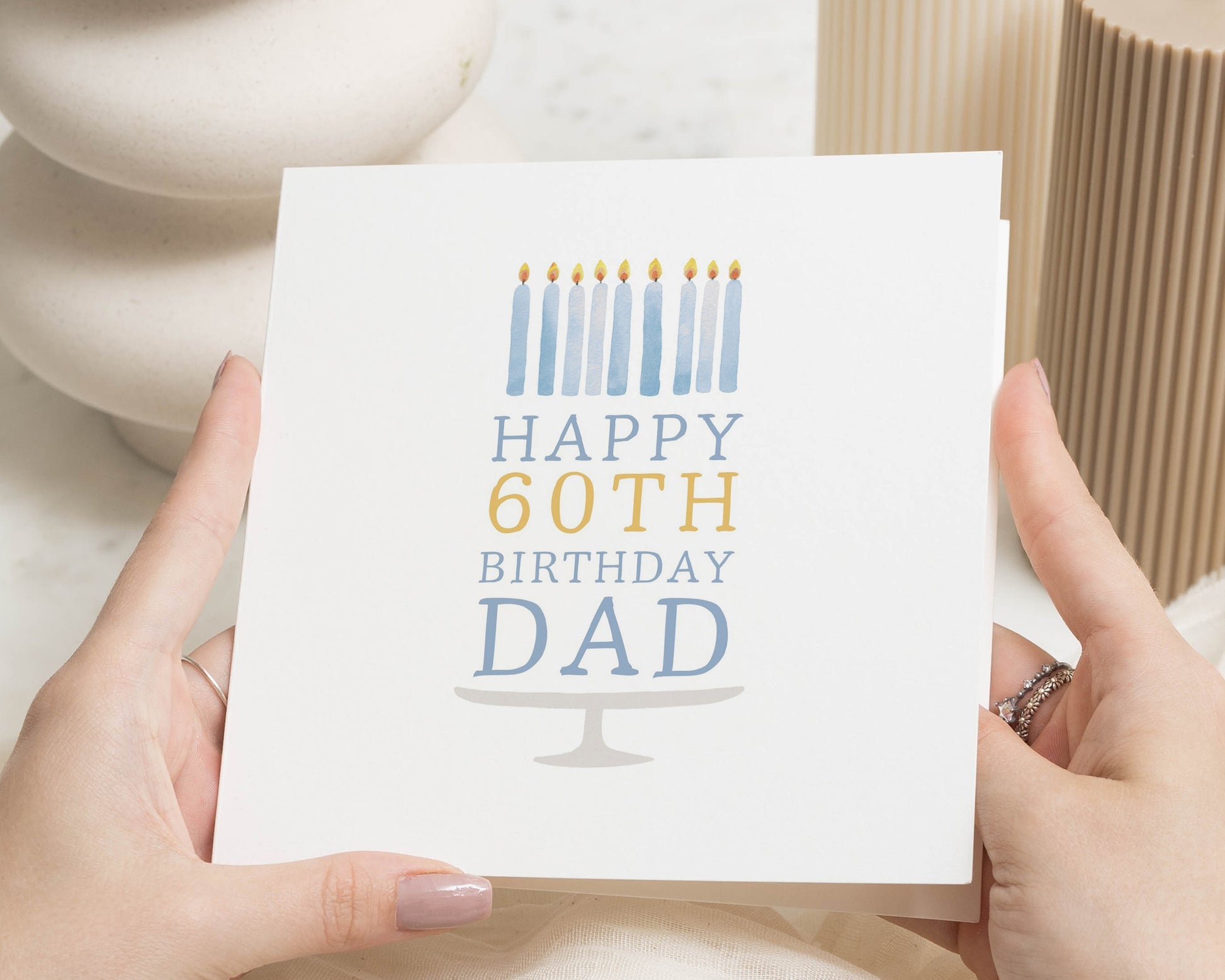 60th Birthday Card for Dad, Dad Birthday Card, Birthday Card for Him, Personalised Dad Card, Simple Dad Birthday Card