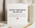 Birthday Card for Husband, Husband Birthday Card, Funny Birthday Card for Him, Personalised Birthday Card, Birthday Card for Men