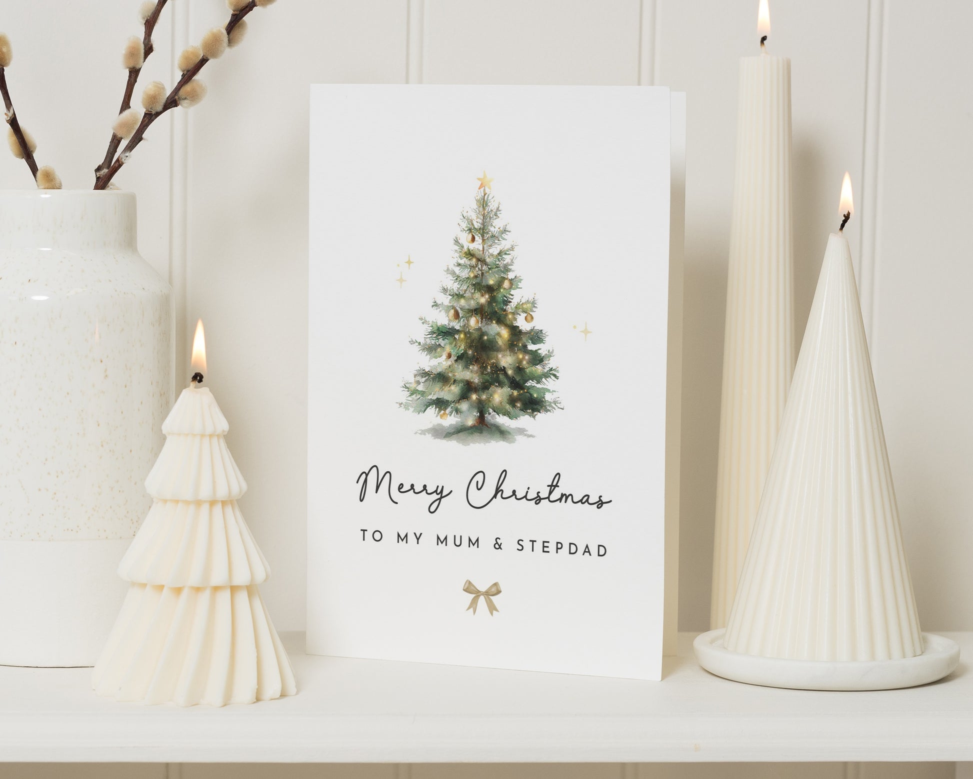 Christmas Card for Mum and Stepdad, Mum Christmas Card, Stepdad Christmas Card, Christmas Card for Parents, Personalised Christmas Card