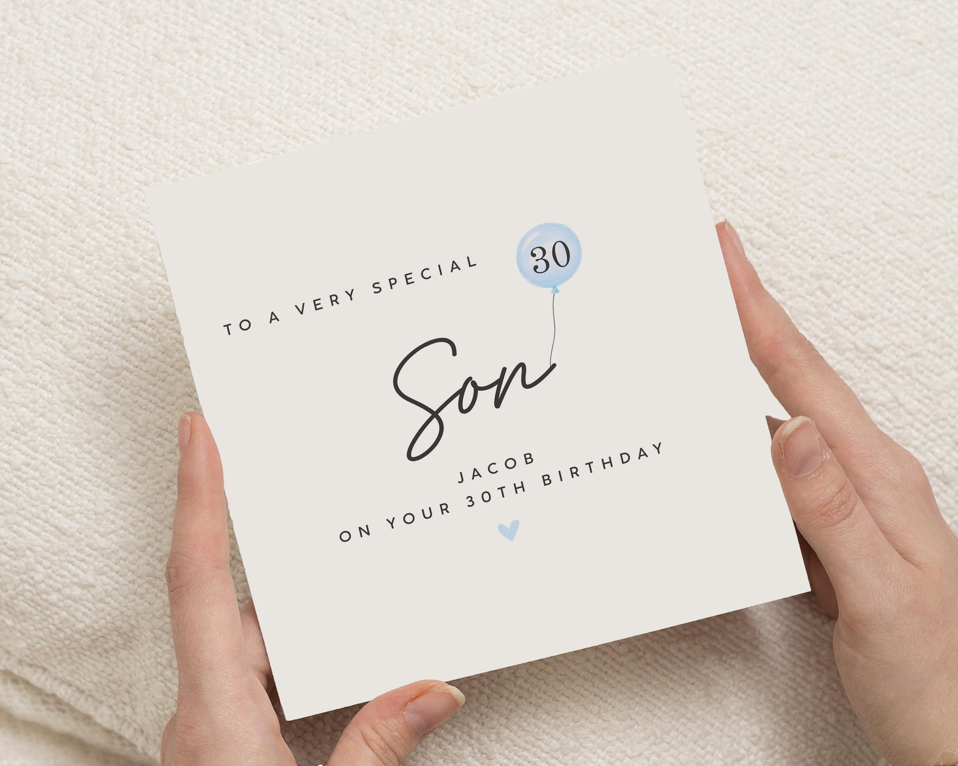 30th Birthday Card for Son, Personalised Son Birthday Card, Special Birthday Card for Him, 30th Birthday Card, Balloon Card