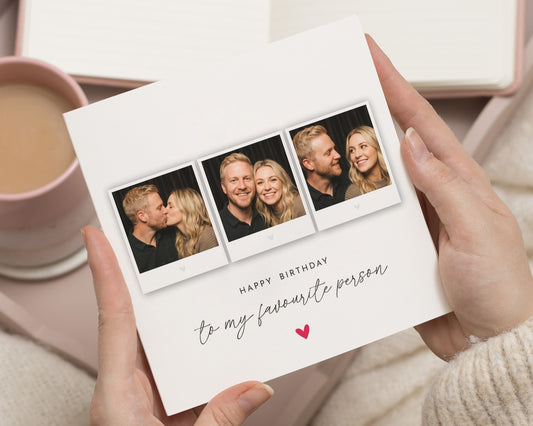 Personalised Photo Birthday Card, Birthday Card for Him, Birthday Card for Her, Romantic Birthday Card, Birthday Card for Boyfriend