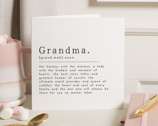 Grandma Birthday Card, Birthday Card for Grandma, Grandma Definition Card, Birthday Card for Her, Personalised Grandma Card
