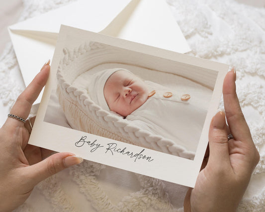 Personalised Baby Girl Photo Thank You Cards, Cute New Baby Cards Thank You, Thank You Cards New Baby Girl, Baby boy Postcard Thankyou Card