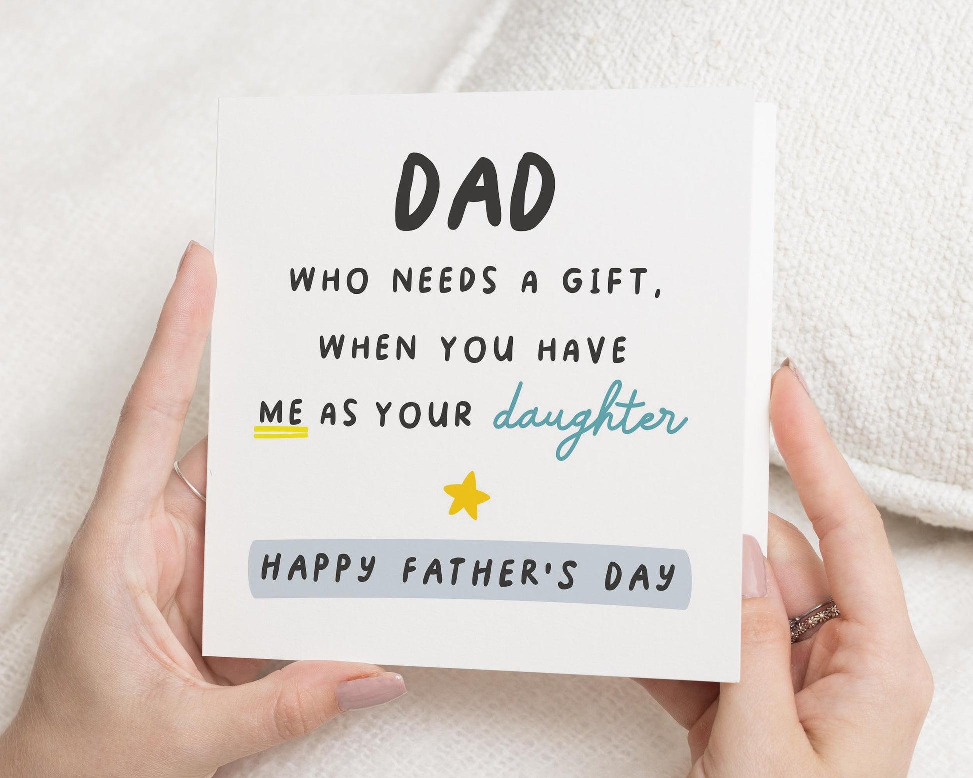 Fathers Day Card for Dad, Funny Fathers Day Card, Card from Daughter, Happy Fathers Day Card, Fathers Day Gift for Dad