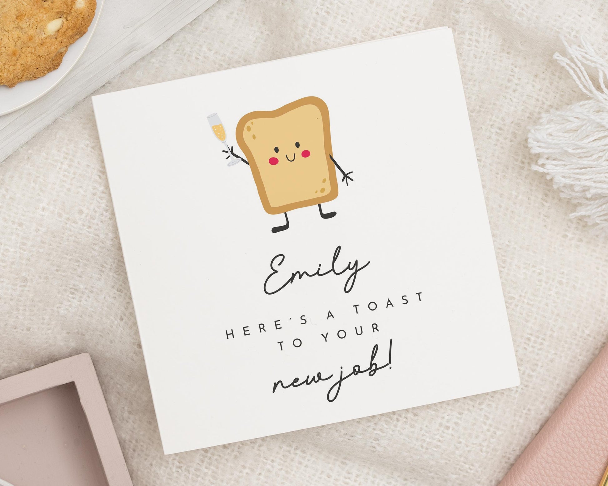 New Job Card, Congratulations Card, Toast Pun Card, Personalised Card, New Job Card for Her, Cute Card, Funny New Job Card, Friend Card