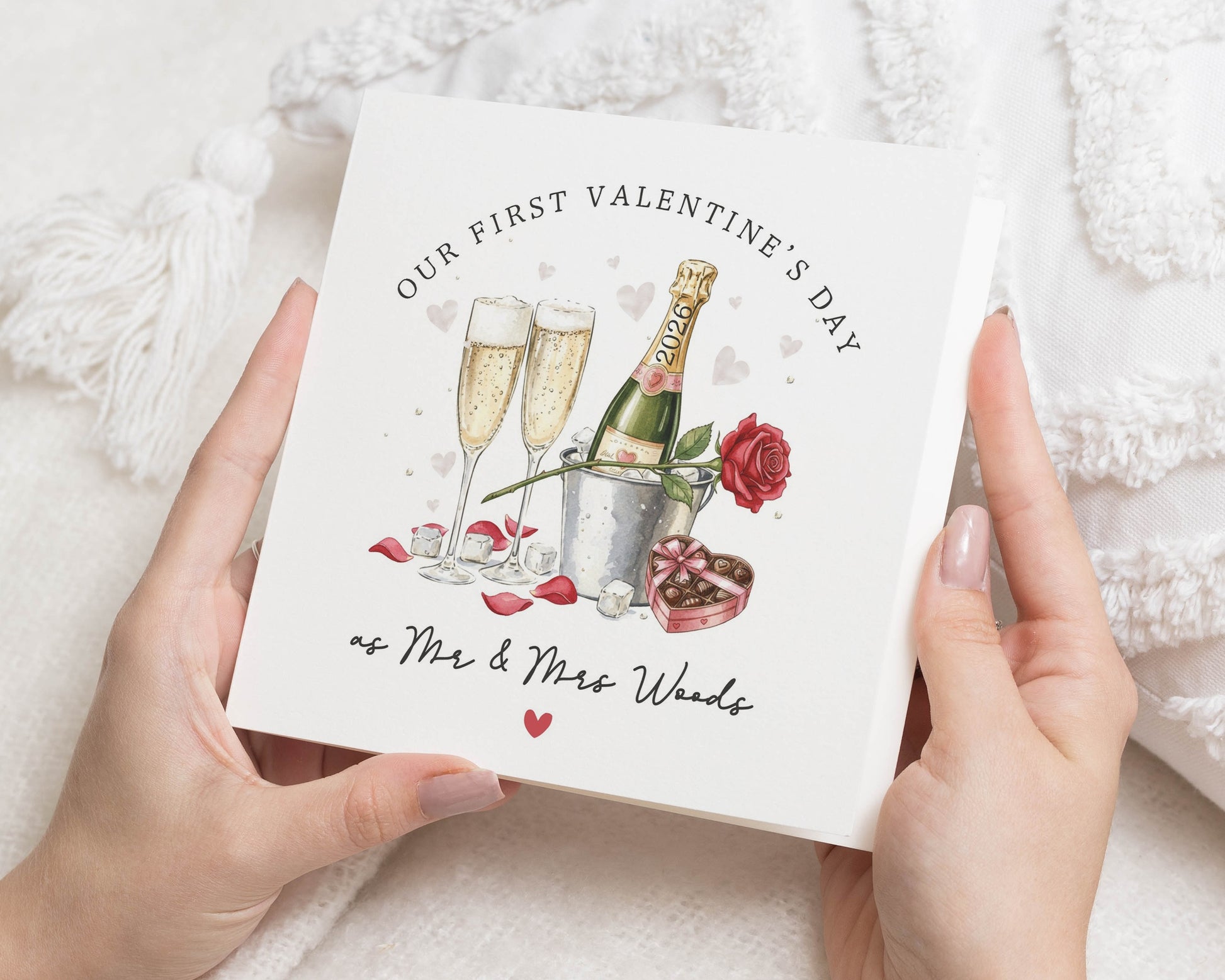 First Valentines Day Card, Valentines Day Card for Husband, Wife, Mr and Mrs, Personalised Valentines Card, Romantic Valentines Card