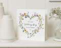 Wedding Card, Floral Wedding Card, Personalised Wedding Card, Heart Wedding Card, Custom Wedding Day Card, Illustrated Wedding Card