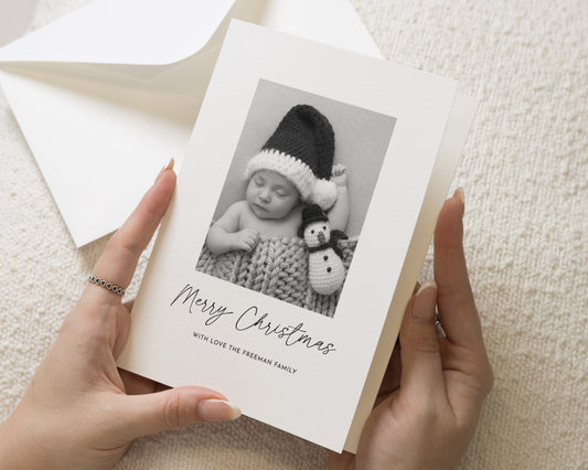 Personalised Photo Christmas Card, Baby Christmas Card, Pack of Christmas Cards, Pack of 10, 20, 50 or 100, Custom Family Card