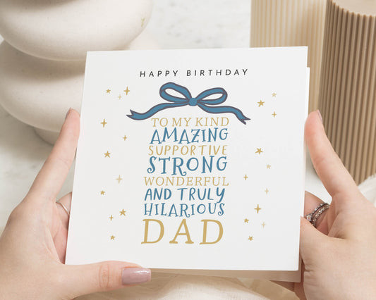 Birthday Card for Dad, Dad Birthday Card, Birthday Card for Him, Funny Birthday Card for Dad, Personalised Dad Birthday Card
