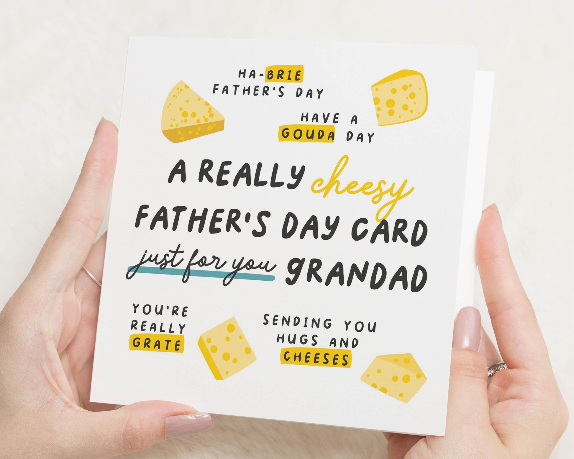 Funny Fathers Day Card for Grandad, Cheesy Fathers Day Card, Fathers Day Card from Grandchildren, Fathers Day Card for Him