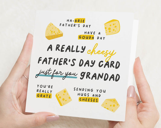 Funny Fathers Day Card for Grandad, Cheesy Fathers Day Card, Fathers Day Card from Grandchildren, Fathers Day Card for Him