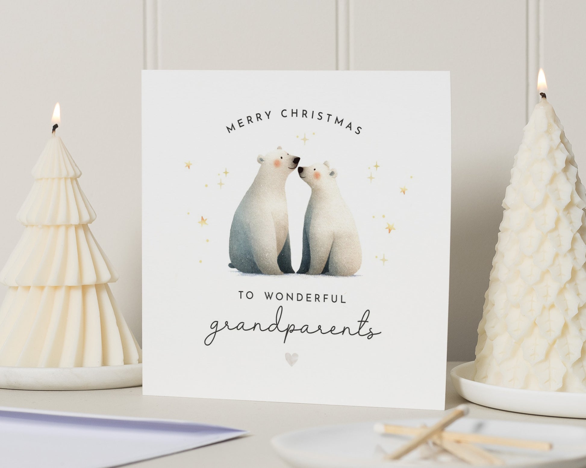 Christmas Card for Grandparents, Merry Christmas Card, Grandparent Christmas Card, Polar Bear Christmas Card, Cute Christmas Card