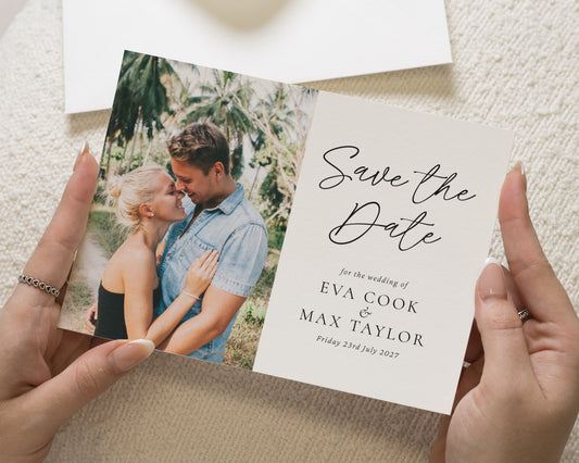 Personalised Save the Date Card, Wedding Save the Date Card, Photo Save the Date Card, Custom Save the Dates, Simple Save the Date