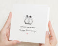 Anniversary Card, Penguin Anniversary Card, Cute Romantic Anniversary Card for Couple, Forever and Always Card, Greeting Card