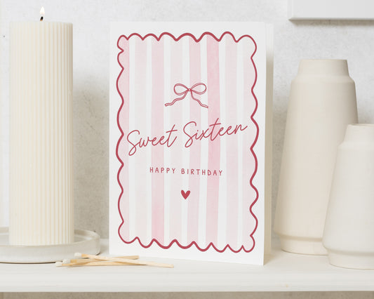 16th Birthday Card, Sweet Sixteen Birthday Card, Birthday Card for Daughter, Birthday Card for Her, 16th Birthday Card for Girl