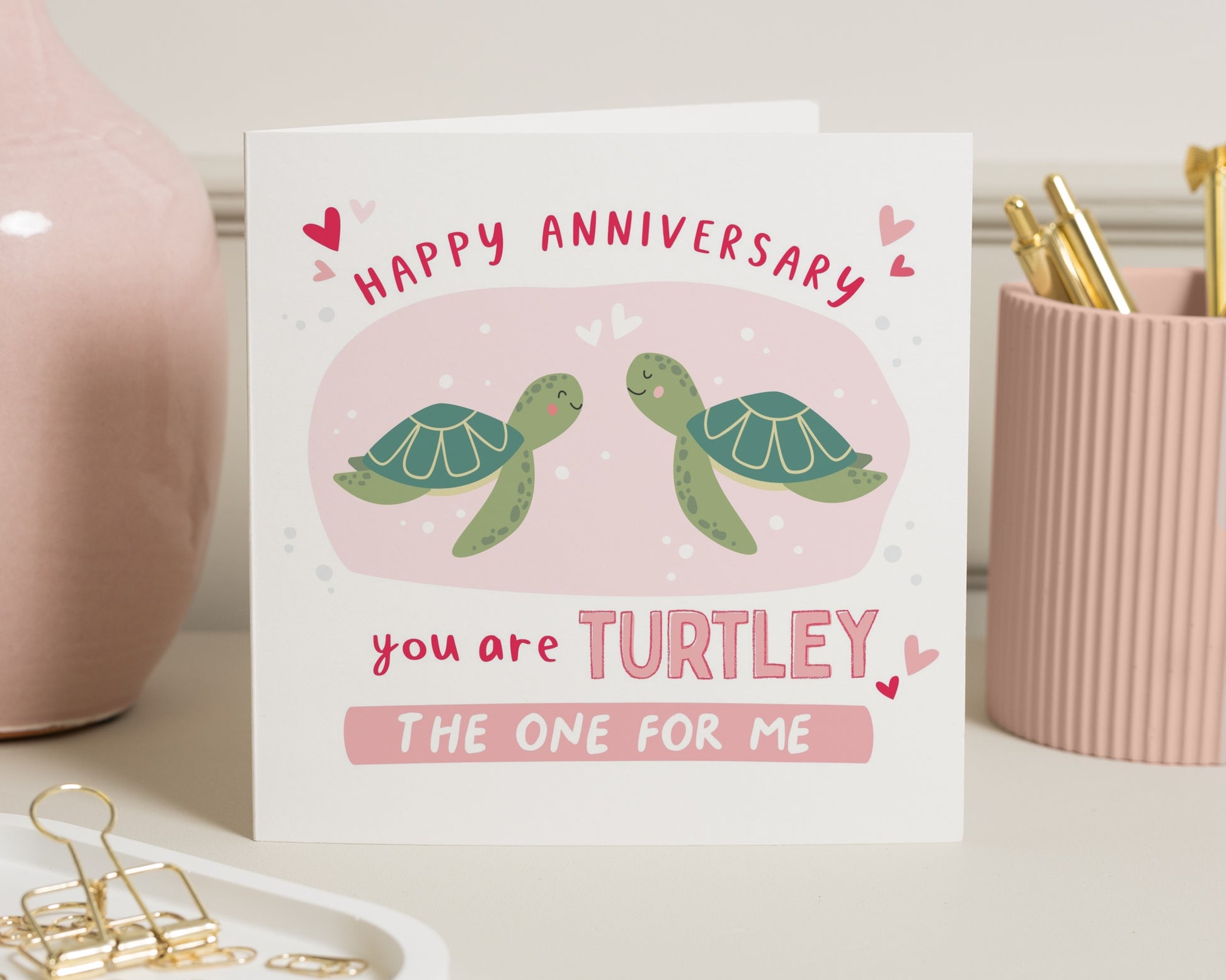 Anniversary Card for Partner, Cute Turtle Anniversary Card, Funny Anniversary Card for Him or Her, Romantic Card for Boyfriend or Girlfriend