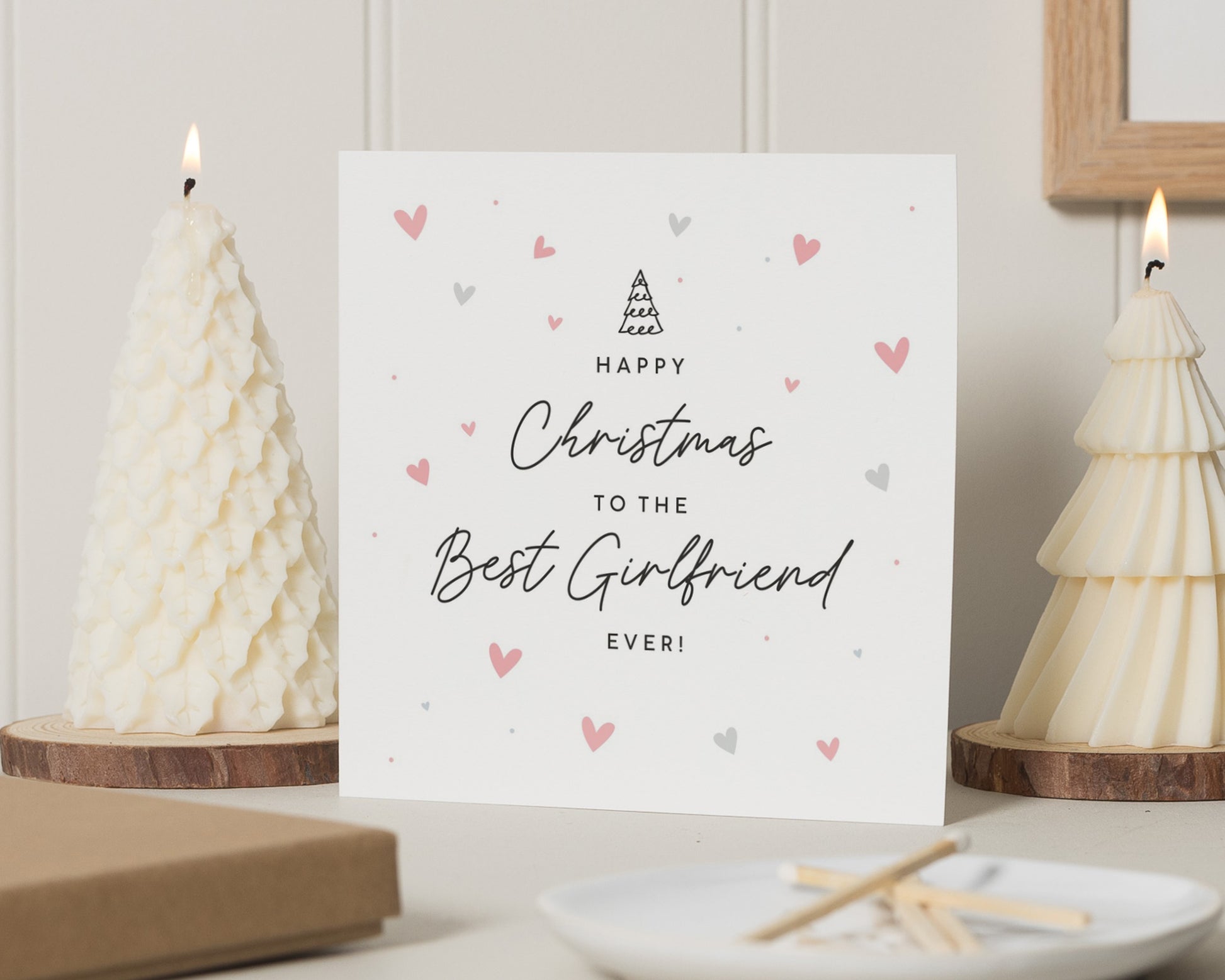 Christmas Card for Girlfriend, Best Girlfriend Christmas Card, Christmas Card for Her, Cute Christmas Card, Personalised Christmas Card