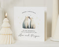 Christmas Card for Son and Daughter in Law, Personalised Polar Bear Christmas Card, Son and Daughter in Law Christmas Card