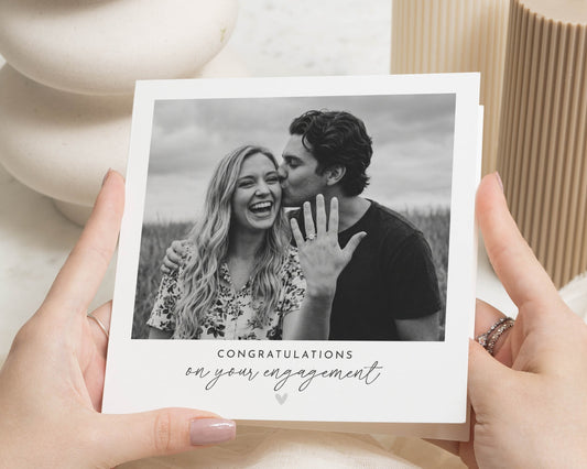 Engagement Card, Congratulations Engagement Card, Personalised Engagement Card, Photo Engagement Card for Couple, Engagement Cards