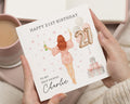 21st Birthday Card for Best Friend, Personalised Birthday Card for Her, 21st Birthday Card for Women, Champagne Birthday Card