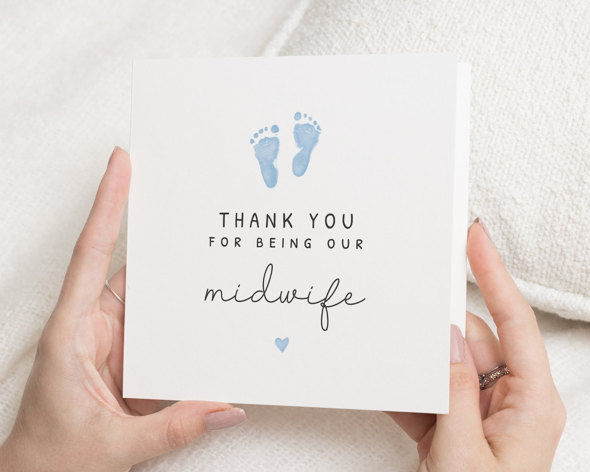 Thank You Midwife Card, Thank You Card for Midwife, New Baby Thank You Card, Personalised Thank You Card, Midwife Appreciation Card