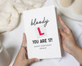 17th Birthday Card, Personalised Birthday Card, Funny Birthday Card, Learner Driver Card, L Plate Card, Birthday Card for Teenager
