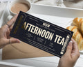 Personalised Afternoon Tea Gift Voucher for Mum, Scratch to Reveal, Gold Foil, Custom Experience Ticket