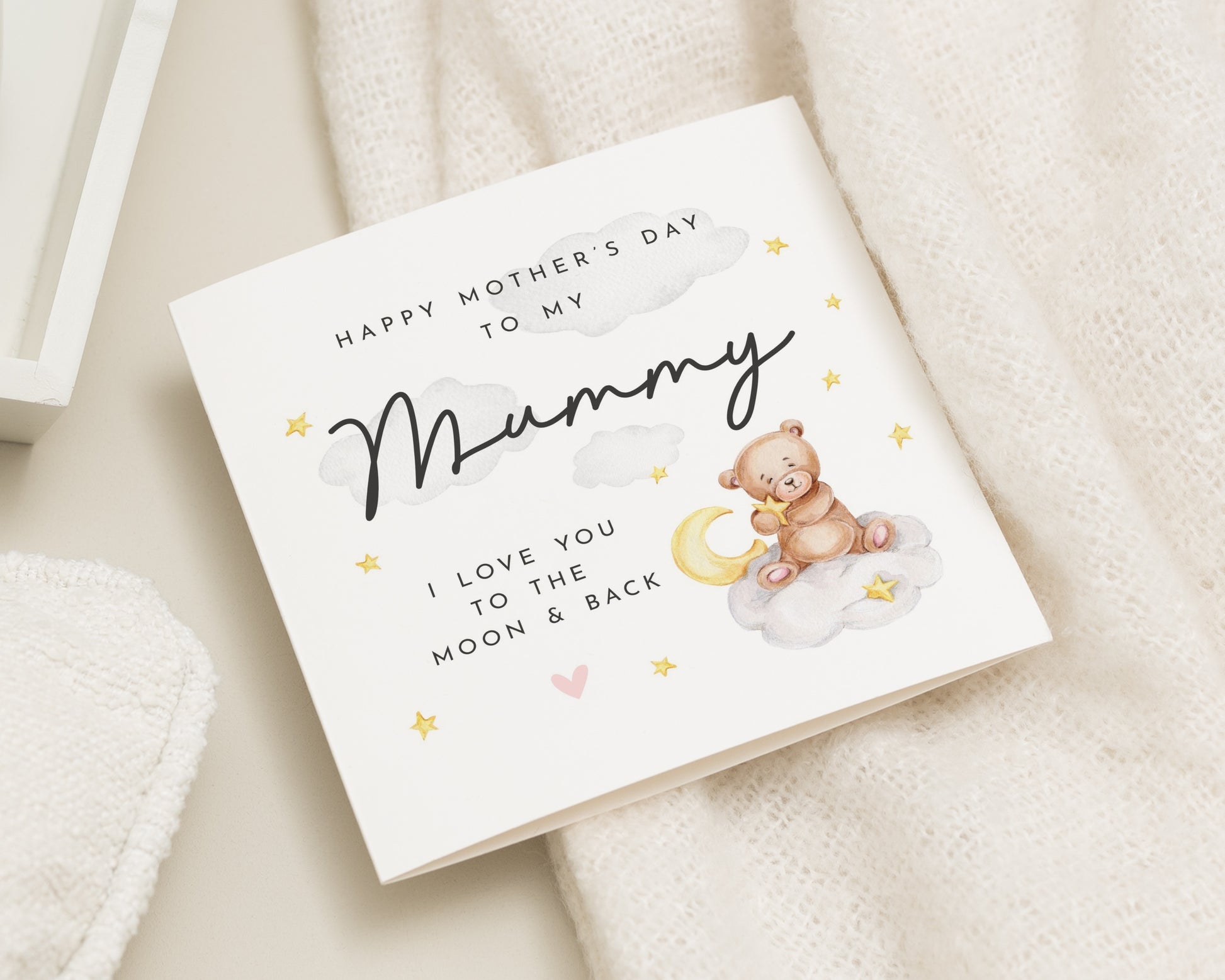 Mother's Day Card for Mummy, Cute Mother's Day Card, Mother's Day Card from Daughter, Mother's Day Card for Her, Bear Card