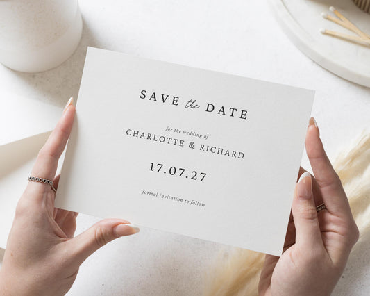 Personalised Save the Date Card, Wedding Save the Date Card, Simple Save the Date, Minimalist Save the Date, Custom Save Date, Elegant Card