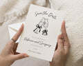 Personalised Save the Date Card, Wedding Save the Date Card, Simple Save the Date, Custom Champagne Glasses Save the Date Card