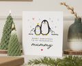 Christmas Card for Mummy, Penguin Christmas Card, Personalised Christmas Card for Mum, Cute Christmas Card for Her, Daughter Christmas Card