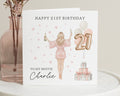 21st Birthday Card for Best Friend, Personalised Birthday Card for Her, 21st Birthday Card for Daughter, Cute Birthday Card for Women