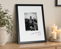 Personalised Marathon Photo Print, Custom Print From Your Photo, Running Gift for Runner, Race Day Wall Art, Black Framed Print