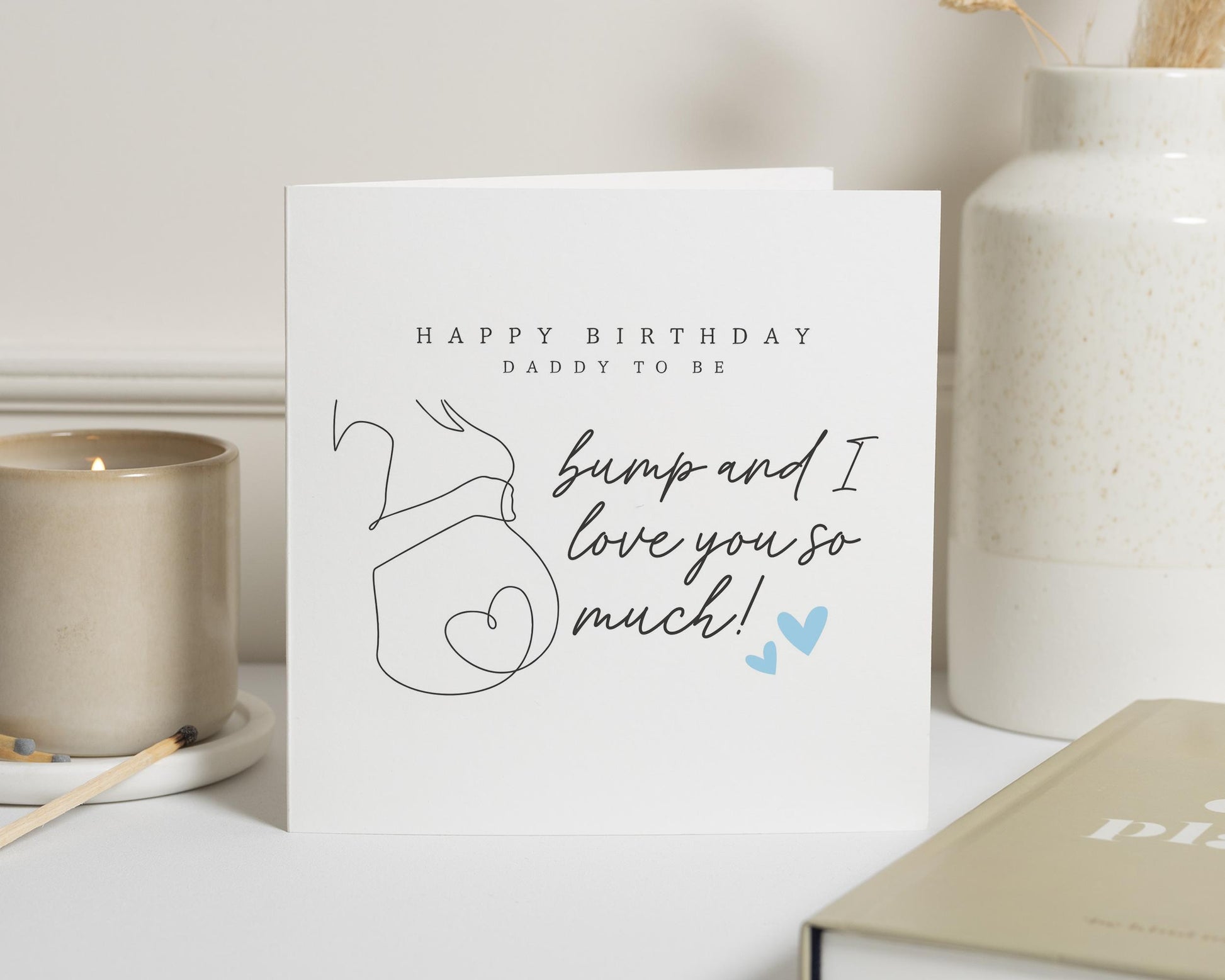 Birthday Card for Daddy to Be, Daddy to Be Birthday Card, Birthday Card from the Bump, Dad to Be Birthday Card, Cute Birthday Card