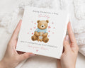 Valentines Day Card for Daddy, Cute Bear Valentine Card, Personalised Valentines Card for Dad, Valentines Card from Daughter