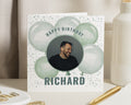 Personalised Photo Birthday Card for Him, Birthday Card for Dad, Husband, Boyfriend, Friend, Balloon Birthday Card for Men