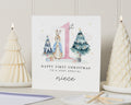 First Christmas Card for Niece, 1st Christmas Card, Niece Christmas Card, Baby Girl Christmas Card, Cute Bunny Christmas Card