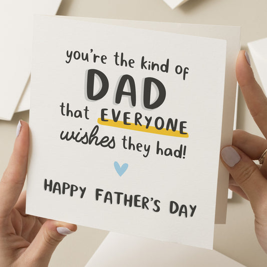 Cute Fathers Day Card, World&#39;s Best Dad Fathers Day Card, Best Dad Fathers Day Gift, Fathers Day Card From Child, Cute Dad Gift